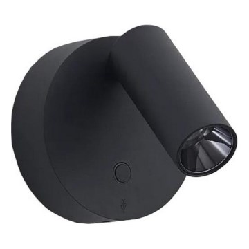 Ideal Lux - LED Ρυθμιζόμενο μέσω αφής επιτοίχιο σποτ φωτιστικό ELF LED/3W/230V CRI 95 μαύρο