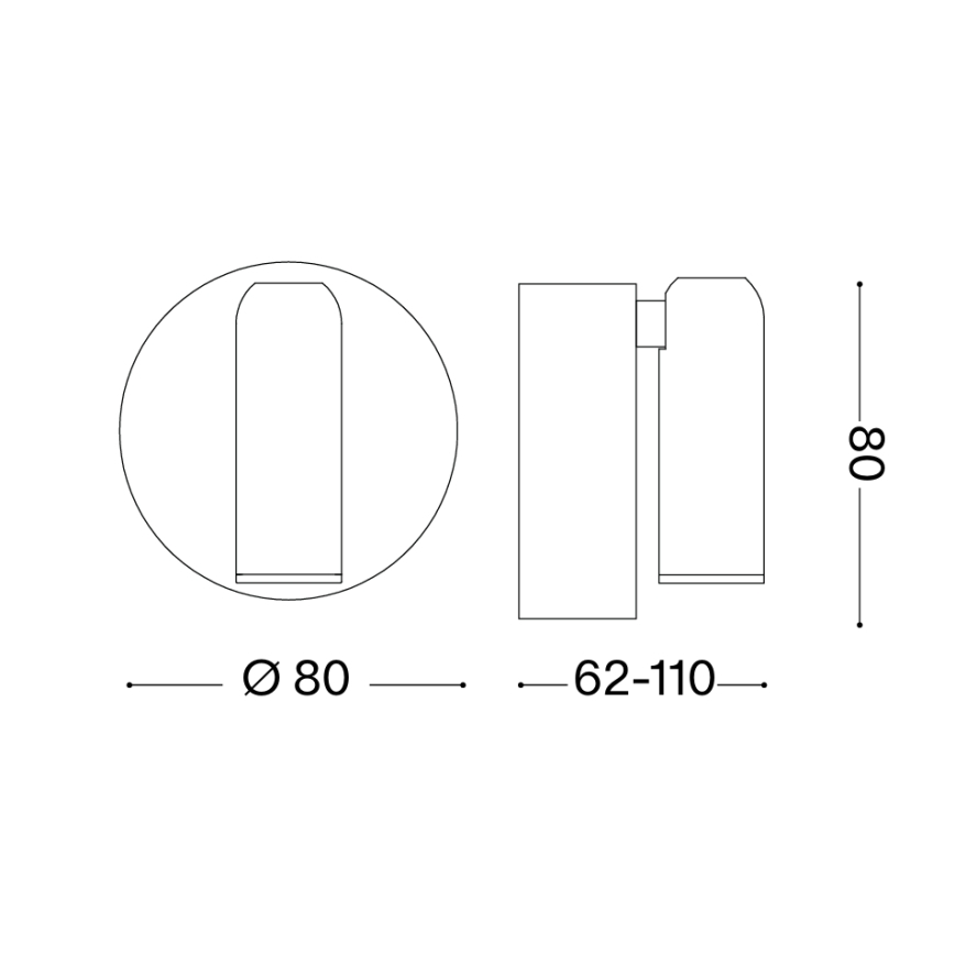 Ideal Lux - LED ρυθμιζόμενο επαναφορτιζόμενο επιτοίχιο σποτ με χειρισμό αφής BEAN LED/3W/5V CRI 95 λευκό