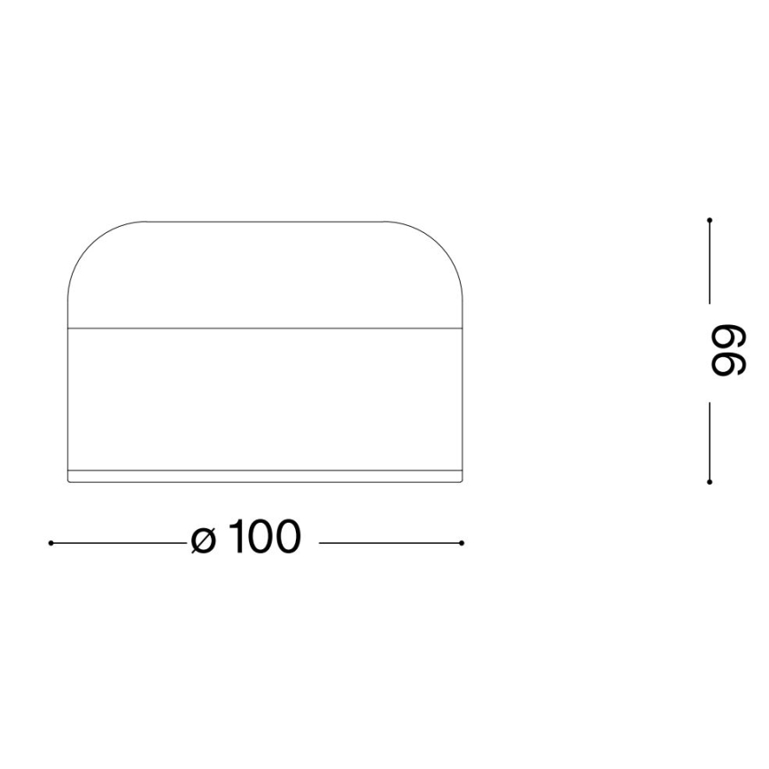 Ideal Lux - Ρυθμιζόμενος με αφής επιτραπέζιος φωτισμός LED MIGNON LED/5W/5V 1500 mAh διάμ. 10 εκ. CRI 90 μαύρο