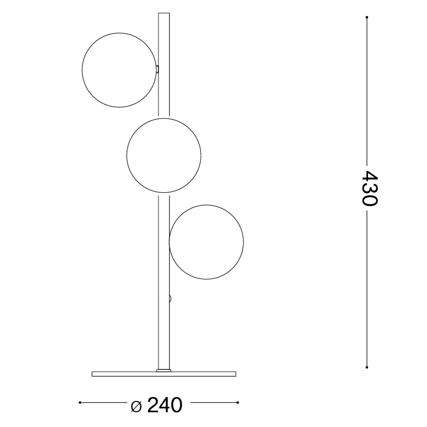 Ideal Lux - LED επιτραπέζιο φωτιστικό PERLAGE 3xG9/3W/230V χρυσό/λευκό