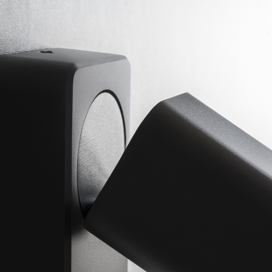 Ideal Lux - LED επιτοίχιο φωτιστικό σποτ RUDY 1xGU10/7W/230V CRI 90 μαύρο