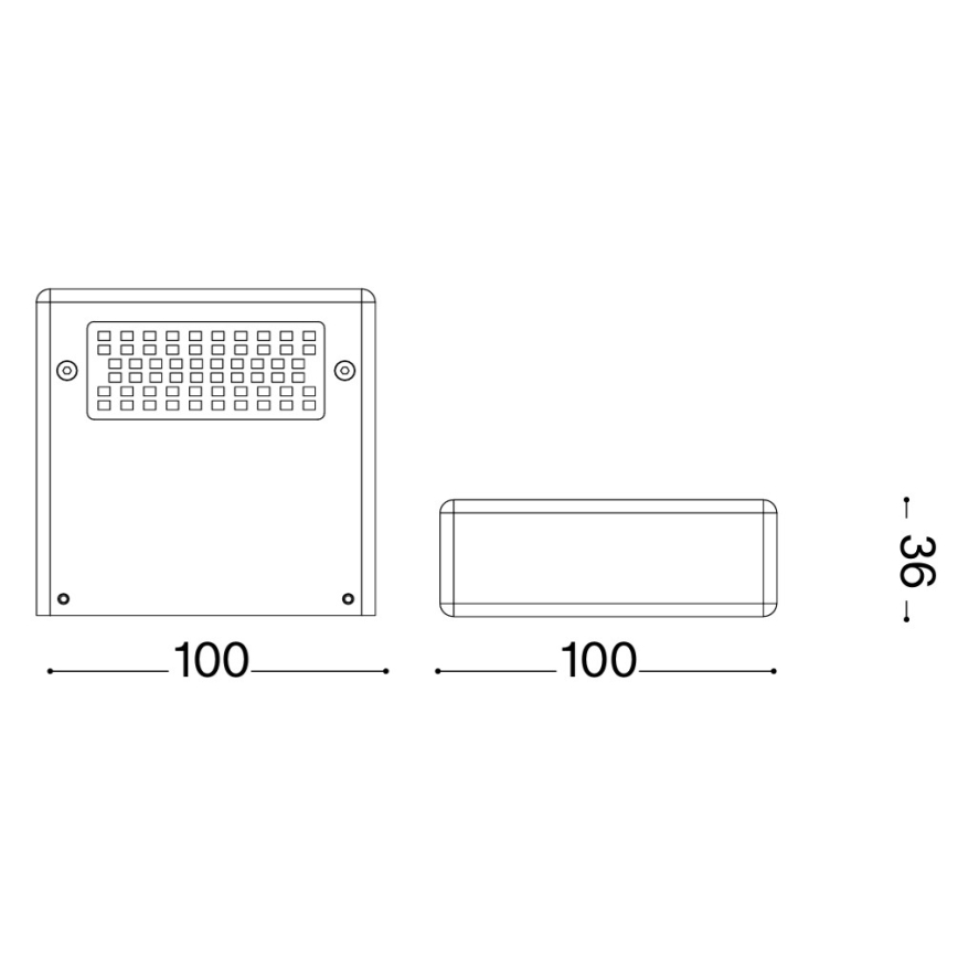 Ideal Lux - LED Επιτοίχιο φωτιστικό TAB LED/24W/230V CRI 90 ορείχαλκος