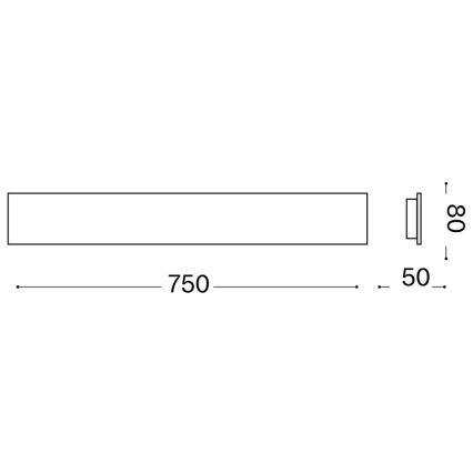 Ideal Lux - LED Επιτοίχιο φωτιστικό ZIG ZAG LED/30W/230V 75 cm CRI 90 λευκό