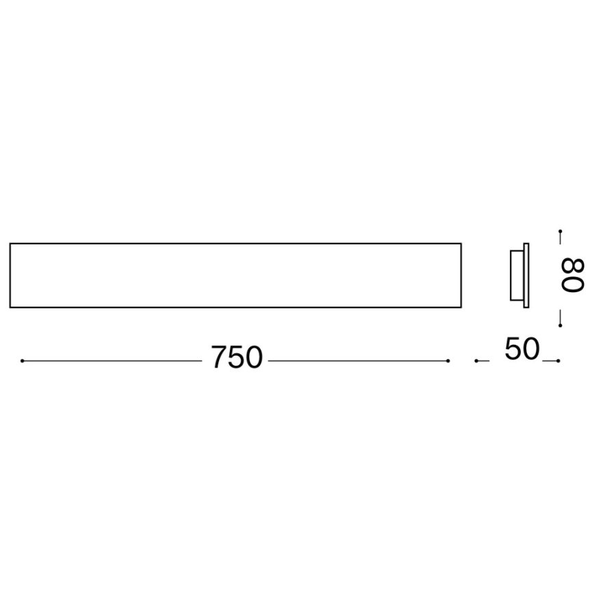 Ideal Lux - LED Επιτοίχιο φωτιστικό ZIG ZAG LED/30W/230V 75 cm CRI 90 λευκό