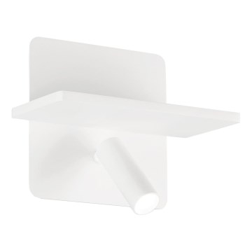 Ideal Lux - LED επιτοίχιο σημειακό φωτιστικό PIANO LED/10W/230V CRI 90 USB λευκό