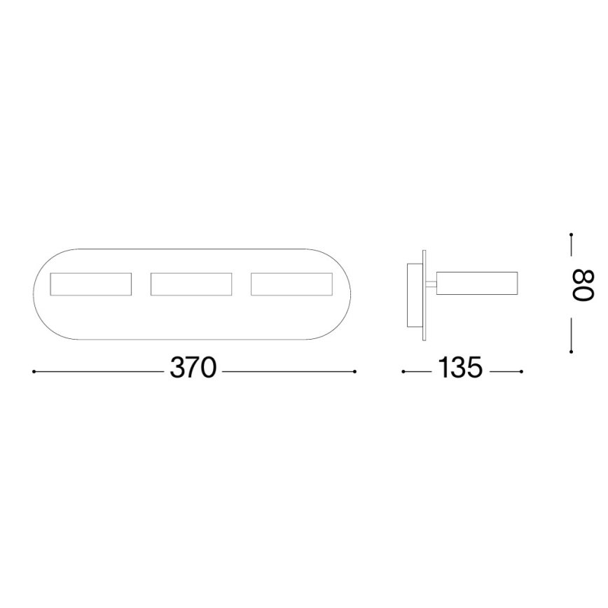 Ideal Lux - LED επιτοίχιο σποτ φωτιστικό OBY 3xLED/6W/230V CRI 90 λευκό