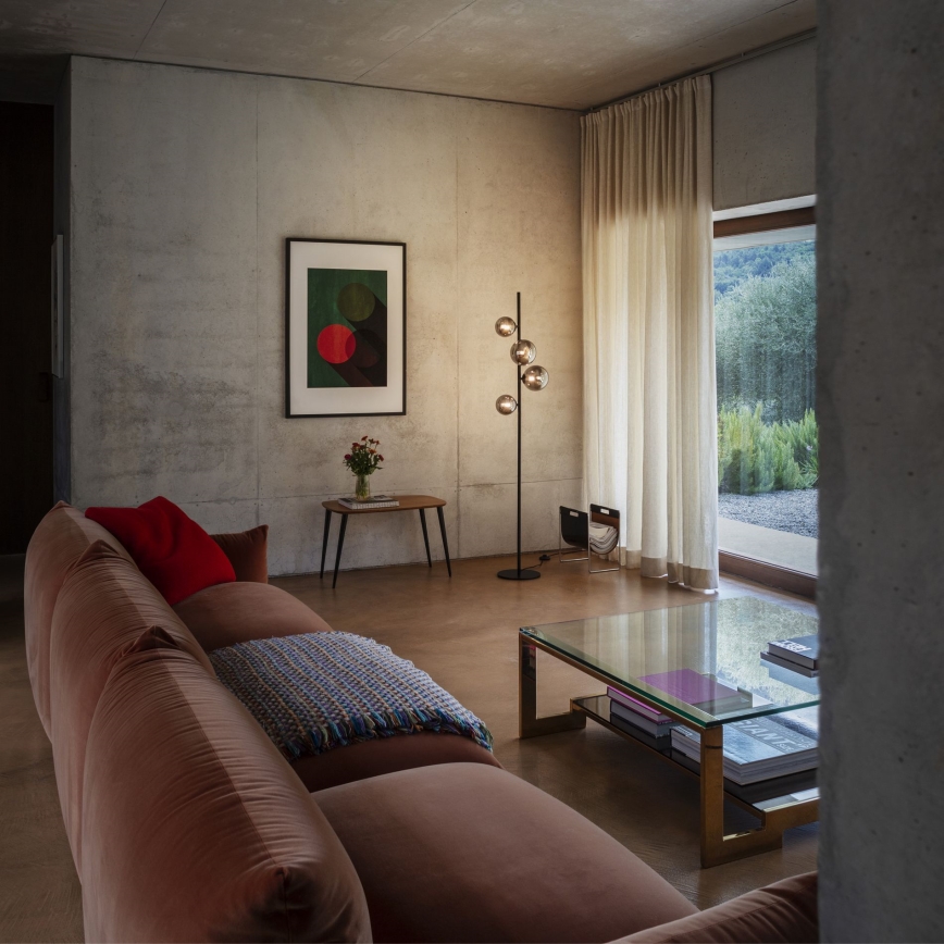 Ideal Lux - Επιδαπέδιο φωτιστικό LED PERLAGE 4xG9/3W/230V μαύρο/καπνιστό μαύρο