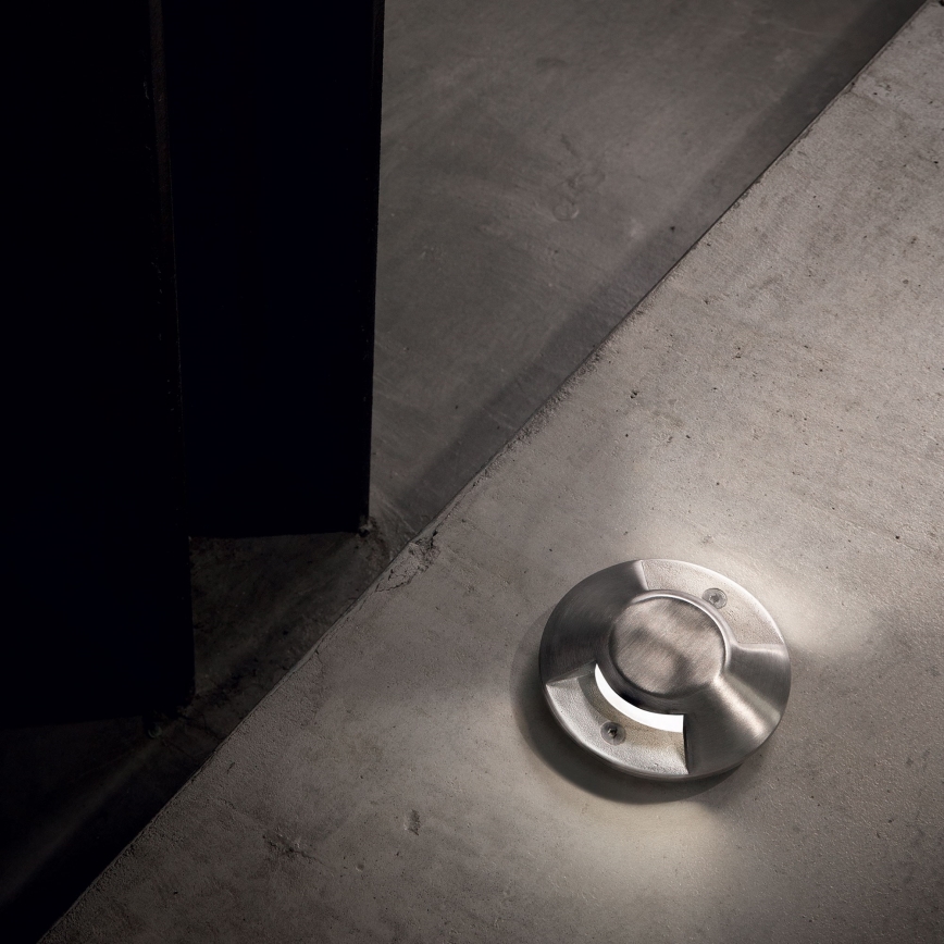 Ideal Lux - LED εντοιχισμένο φωτιστικό για διέλευση οχημάτων ROCKET LED/3W/230V CRI 90 IP67 ματ χρώμιο