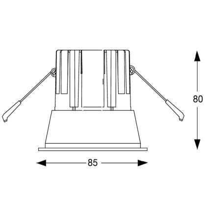 Ideal Lux - Εντοιχισμένο LED φωτιστικό οροφής GAME TRIM LED/11W/230V 4000K CRI 90 Ø 8,5 cm IP40 χρυσό/λευκό