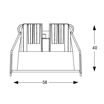 Ideal Lux - LED χωνευτό φωτιστικό οροφής GAME TRIM LED/5,5W/230V 3000K CRI 90 διάμ. 5,8 cm μαύρο