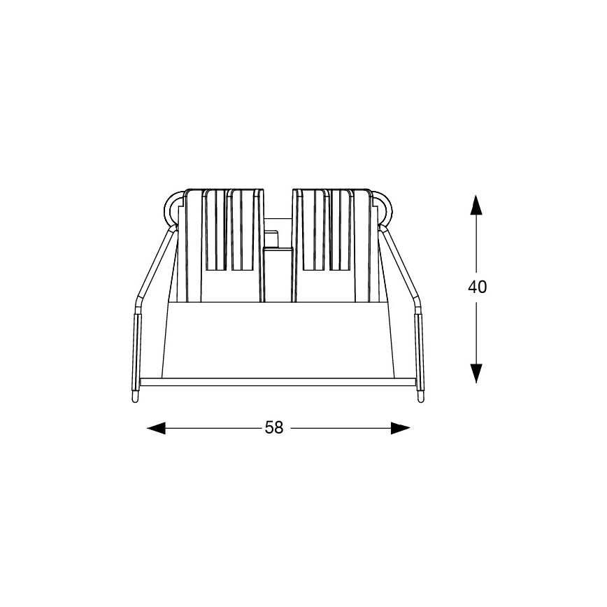 Ideal Lux - LED χωνευτό φωτιστικό οροφής GAME TRIM LED/5,5W/230V 3000K CRI 90 διάμ. 5,8 cm μαύρο