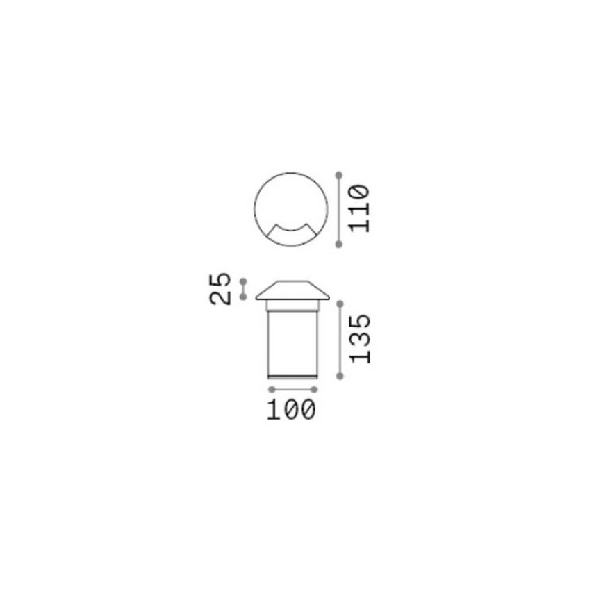 Ideal Lux - LED ένθετο φωτιστικό διέλευσης ROCKET LED/3W/230V CRI 90 IP67 ματ χρώμιο