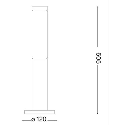 Ideal Lux - Εξωτερικό φωτιστικό LED ETERE LED/9,5W/230V 3000K 60 cm CRI 90 IP44 καφέ