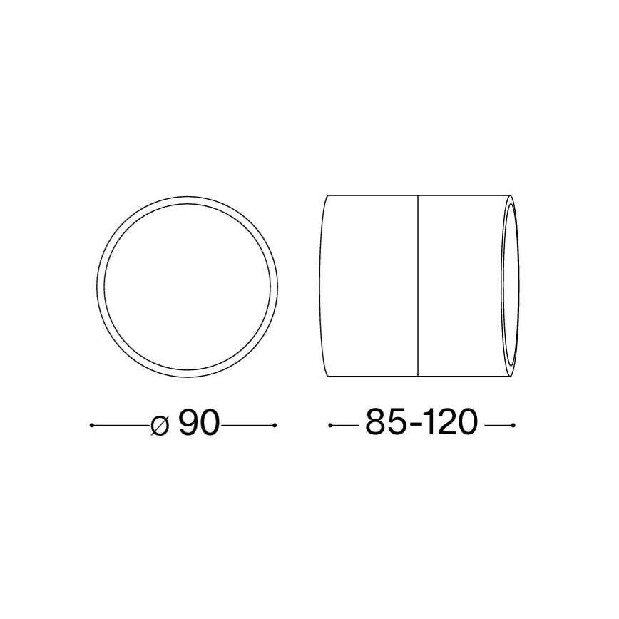 Ideal Lux - LED εξωτερικό φωτιστικό τοίχου OMEGA LED/7W/230V CRI 90 IP54 λευκό