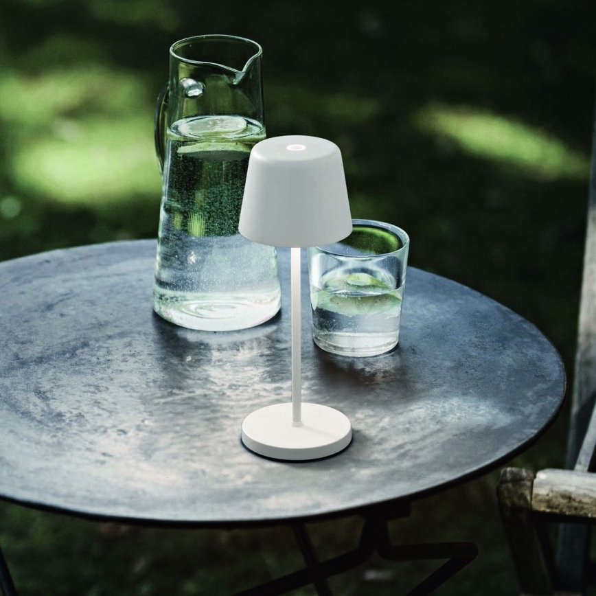 Ideal Lux - LED εξωτερικό επιτραπέζιο φωτιστικό CUTE LED/2,5W/3,7V 3000 mAh USB 2200-2700K IP65 λευκό με ρυθμιζόμενη ένταση αφής