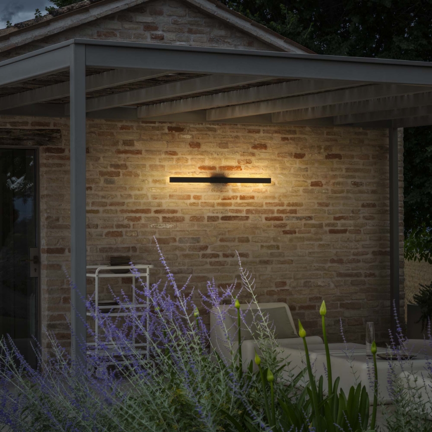 Ideal Lux - LED επιτοίχιο φωτιστικό εξωτερικού χώρου LINEA LED/20W/230V CRI 90 104 cm IP54 μαύρο