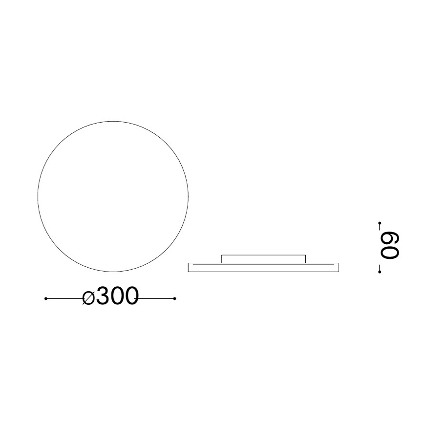 Ideal Lux - Επιτοίχιο φωτιστικό εξωτερικού χώρου PUNTO LED/16W/230V CRI 90 διάμ. 30 cm IP54 καφέ