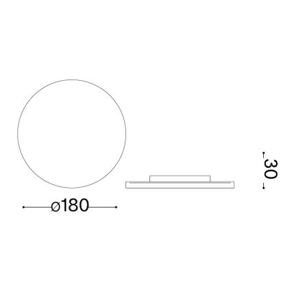 Ideal Lux - LED εξωτερικό επιτοίχιο φωτιστικό PUNTO LED/9W/230V CRI 90 Ø 18 cm IP54 λευκό