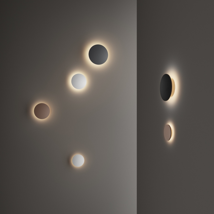 Ideal Lux - Εξωτερικό επιτοίχιο φωτιστικό LED PUNTO LED/9W/230V CRI 90 Ø 18 cm IP54 καφέ