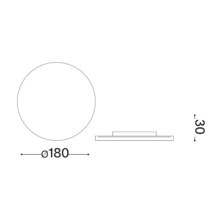 Ideal Lux - Εξωτερικό επιτοίχιο φωτιστικό LED PUNTO LED/9W/230V CRI 90 Ø 18 cm IP54 καφέ