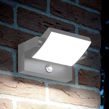 Ideal Lux - LED Εξωτερικό επιτοίχιο φωτιστικό με αισθητήρα SWIPE LED/21W/230V CRI 90 IP54 γκρι