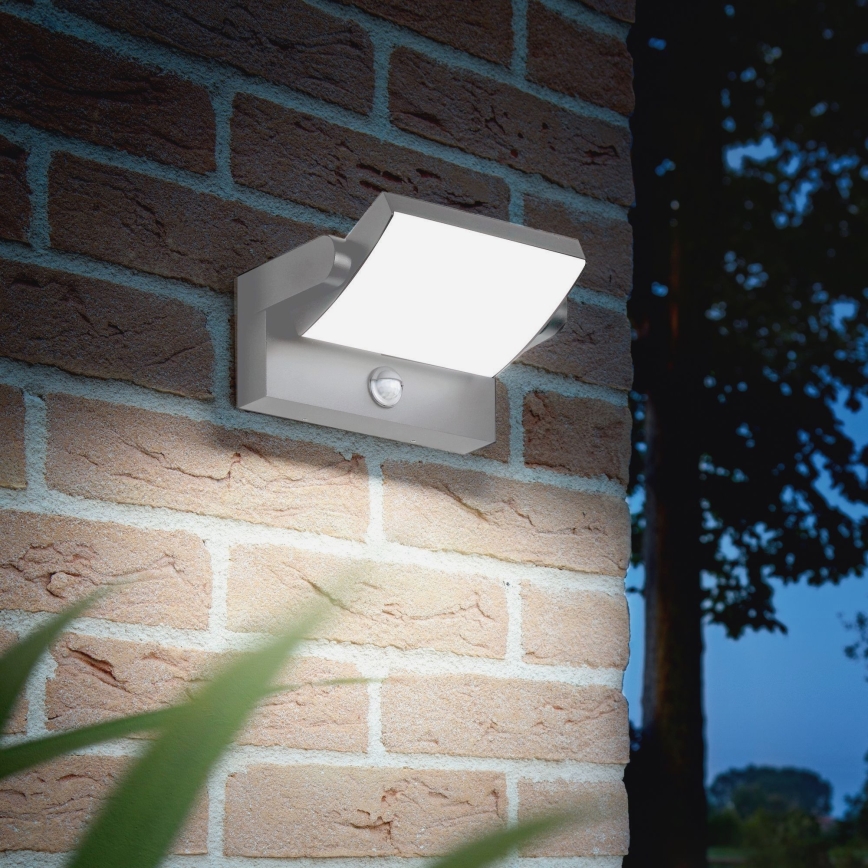 Ideal Lux - LED Εξωτερικό επιτοίχιο φωτιστικό με αισθητήρα SWIPE LED/21W/230V CRI 90 IP54 γκρι