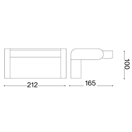 Ideal Lux - LED Εξωτερικό επιτοίχιο φωτιστικό με αισθητήρα SWIPE LED/21W/230V CRI 90 IP54 γκρι