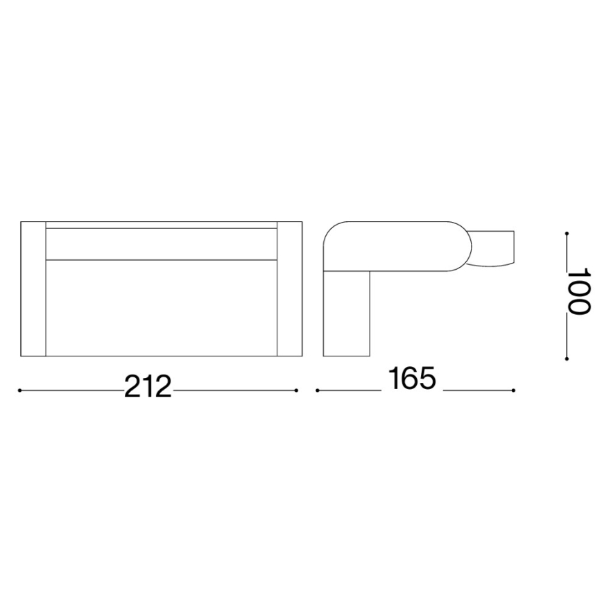 Ideal Lux - LED Εξωτερικό επιτοίχιο φωτιστικό με αισθητήρα SWIPE LED/21W/230V CRI 90 IP54 γκρι