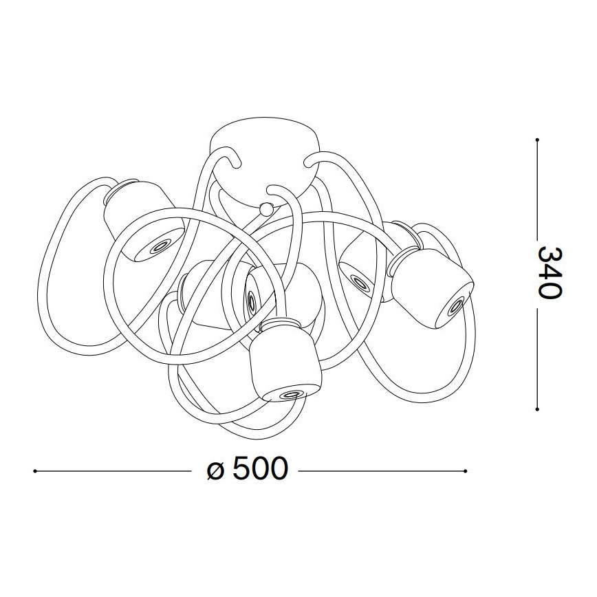 Ideal Lux - LED Εύκαμπτη πλαφονιέρα οροφής OCTOPUS 6xG9/3W/230V πολύχρωμα