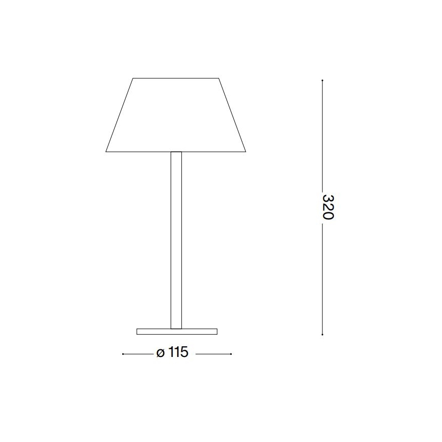 Ideal Lux - LED εξωτερικό φωτιστικό αφής με ρύθμιση φωτεινότητας PURE LED/1,5W/3,7V 2200 mAh CRI 90 IP54 μαύρο