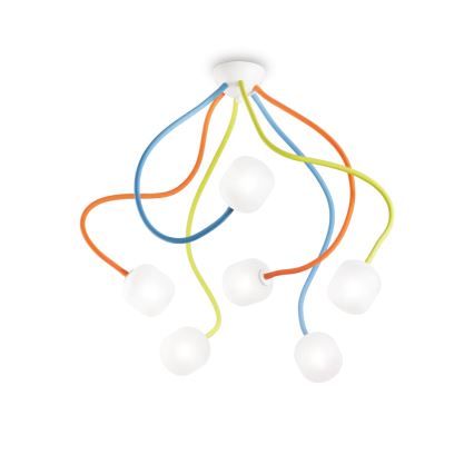 Ideal Lux - LED Εύκαμπτη πλαφονιέρα οροφής OCTOPUS 6xG9/3W/230V πολύχρωμα
