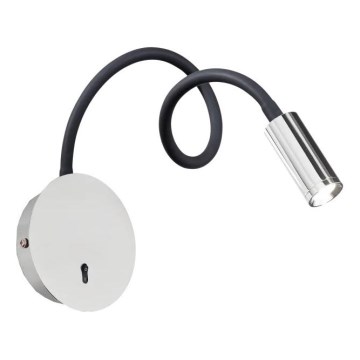 Ideal Lux - LED Εύκαμπτο μικρό φωτιστικό FOCUS LED/3,5W/230V CRI 90 γκρι/γυαλιστερό χρώμιο