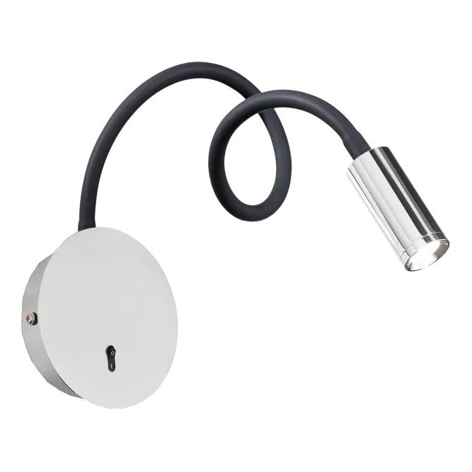 Ideal Lux - LED Εύκαμπτο μικρό φωτιστικό FOCUS LED/3,5W/230V CRI 90 γκρι/γυαλιστερό χρώμιο