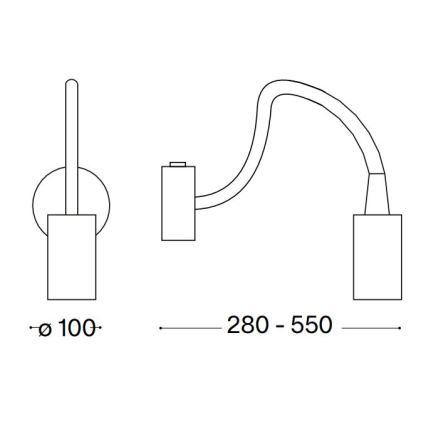 Ideal Lux - LED Εύκαμπτο μικρό φωτιστικό FOCUS LED/4W/230V CRI 90 λευκό