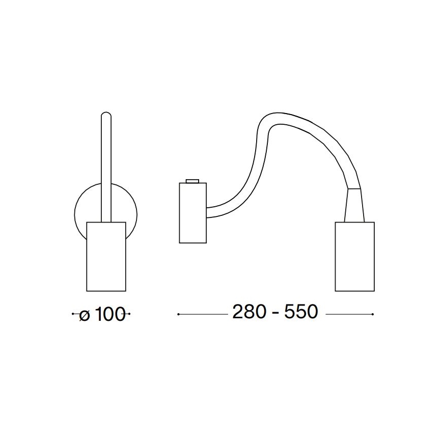 Ideal Lux - LED Εύκαμπτο μικρό φωτιστικό FOCUS LED/4W/230V CRI 90 μαύρο