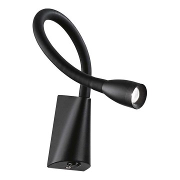 Ideal Lux - LED Εύκαμπτο μικρό φωτιστικό GOOSE LED/3W/230V CRI 90 μαύρο