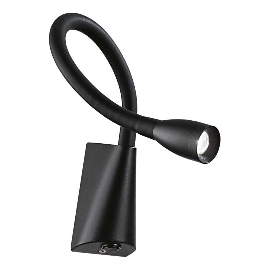 Ideal Lux - LED Εύκαμπτο μικρό φωτιστικό GOOSE LED/3W/230V CRI 90 μαύρο