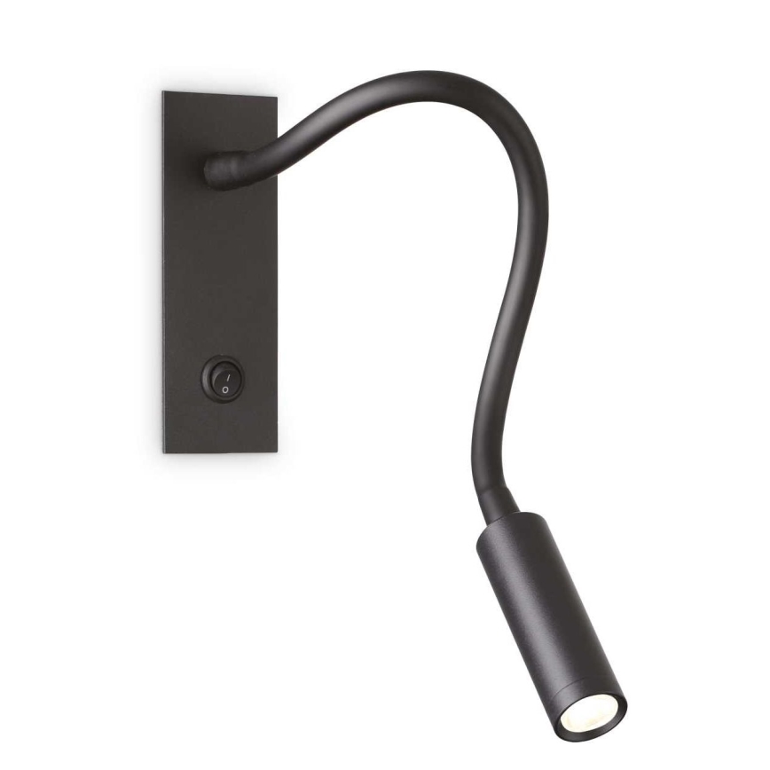 Ideal Lux - LED Εύκαμπτο μικρό φωτιστικό IO LED/3W/230V CRI 90 μαύρο