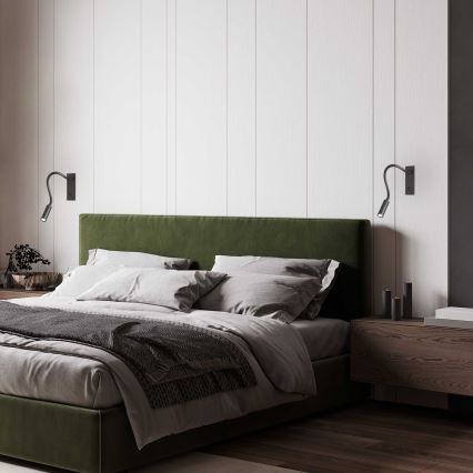 Ideal Lux - LED Εύκαμπτο μικρό φωτιστικό IO LED/3W/230V CRI 90 μαύρο