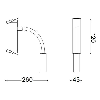 Ideal Lux - LED Εύκαμπτο μικρό φωτιστικό IO LED/3W/230V CRI 90 μαύρο