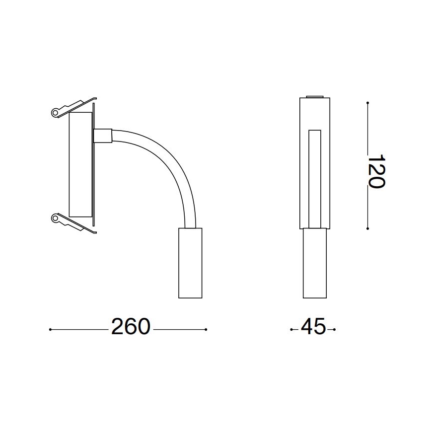 Ideal Lux - LED Εύκαμπτο μικρό φωτιστικό IO LED/3W/230V CRI 90 μαύρο