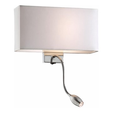 Ideal Lux - LED Εύκαμπτο φωτιστικό τοίχου HOTEL 1xE27/60W + LED/1,5W/230V