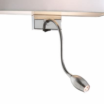 Ideal Lux - LED Εύκαμπτο φωτιστικό τοίχου HOTEL 1xE27/60W + LED/1,5W/230V