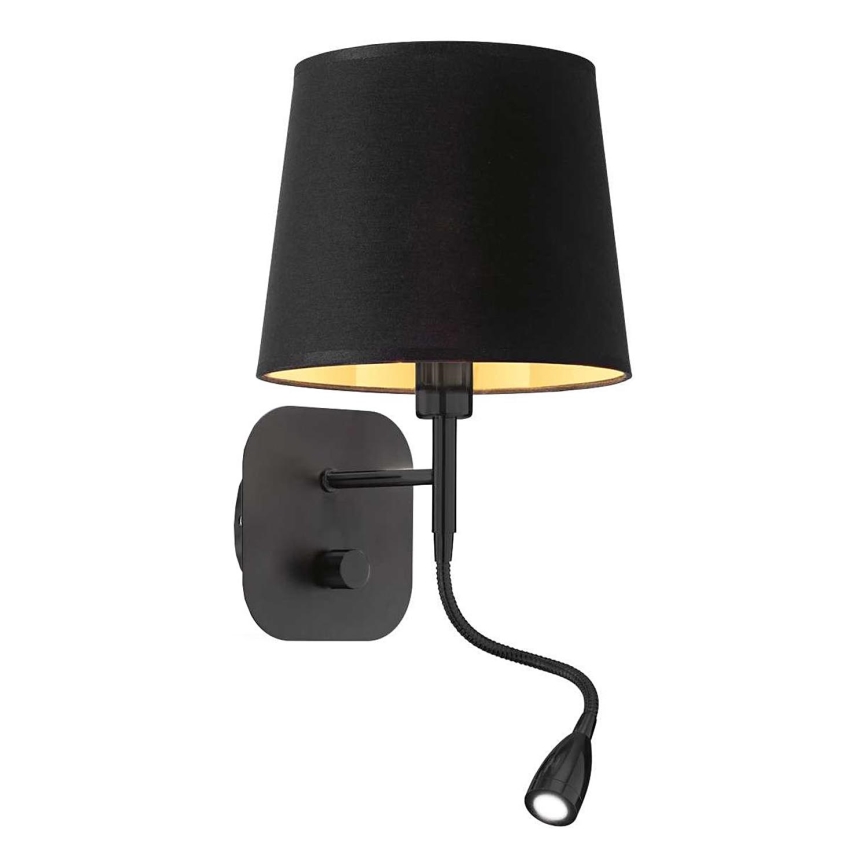 Ideal Lux - LED Εύκαμπτο φωτιστικό τοίχου NORDIK 1xE14/40W + LED/1,5W/230V