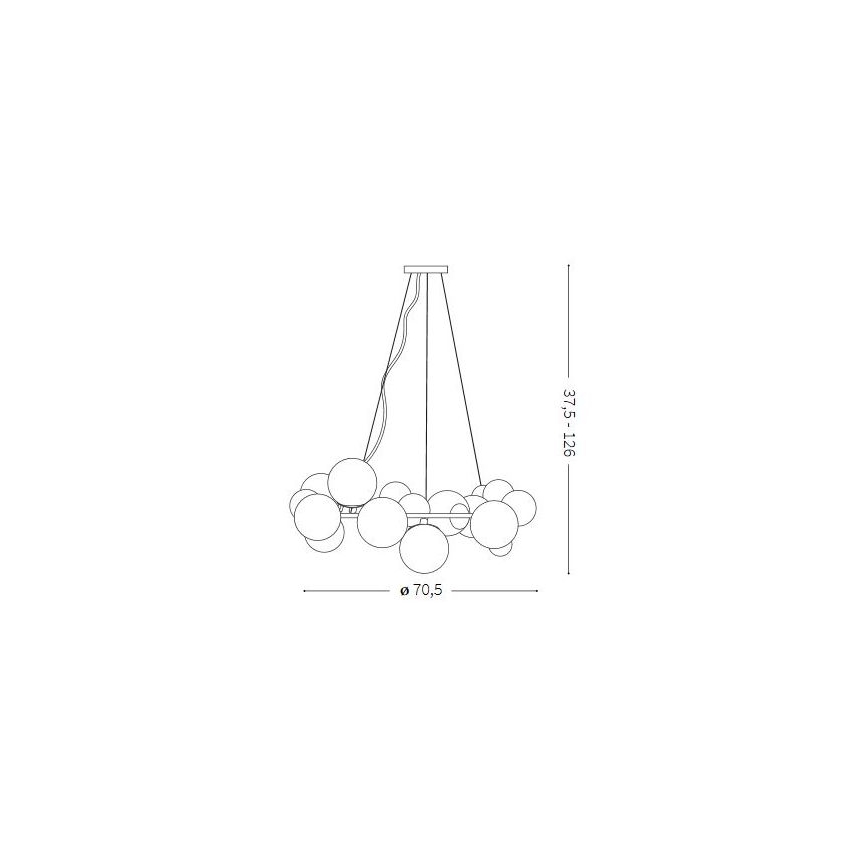 Ideal Lux - LED Κρεμαστό πολύφωτο DNA 25xG9/3,2W/230V