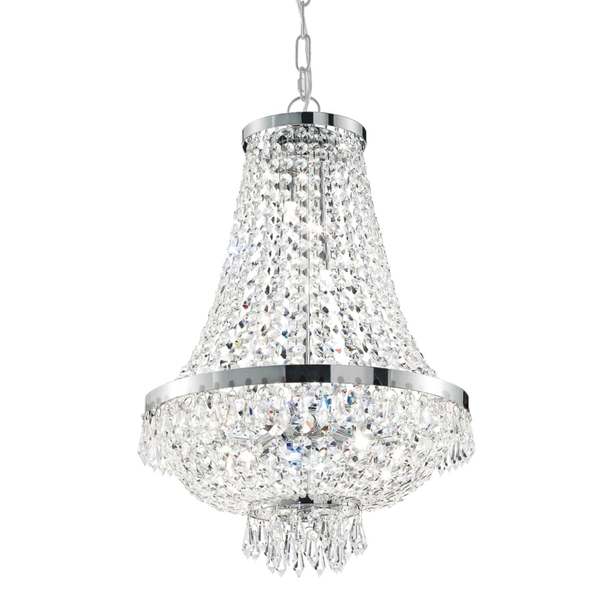 Ideal Lux - LED Κρυστάλλινο κρεμαστό φωτιστικό οροφής  CAESAR 12xG9/3W/230V διάμετρος 55 cm γυαλιστερό χρώμιο