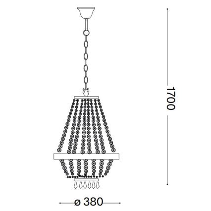 Ideal Lux - LED Κρυστάλλινο κρεμαστό φωτιστικό οροφής  CAESAR 6xG9/3W/230V διάμετρος 38 cm γυαλιστερό χρώμιο