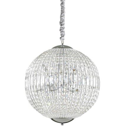 Ideal Lux - LED Κρυστάλλινο κρεμαστό φωτιστικό οροφής  LUXOR 8xG9/3W/230V διάμετρος 50 cm διαφανές