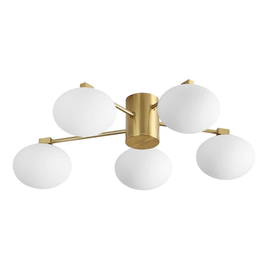 Ideal Lux - LED Πλαφονιέρα οροφής HERMES 5xG9/3W/230V διάμετρος 60 cm χρυσό