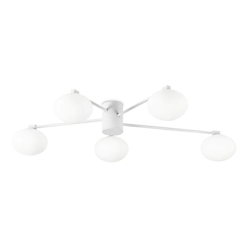 Ideal Lux - LED Πλαφονιέρα οροφής HERMES 5xG9/3W/230V διάμετρος 90 cm λευκό